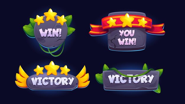 Ganar insignia para el diseño de juego ui