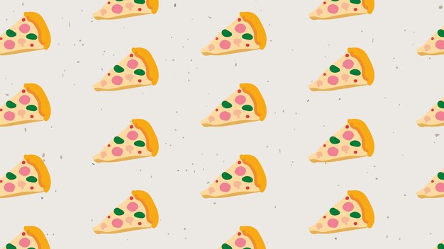 garabato, pizza, seamless, patrón, vector