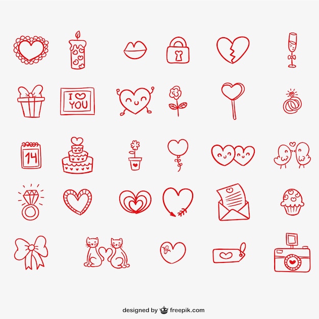 Garabatos del día de San Valentín