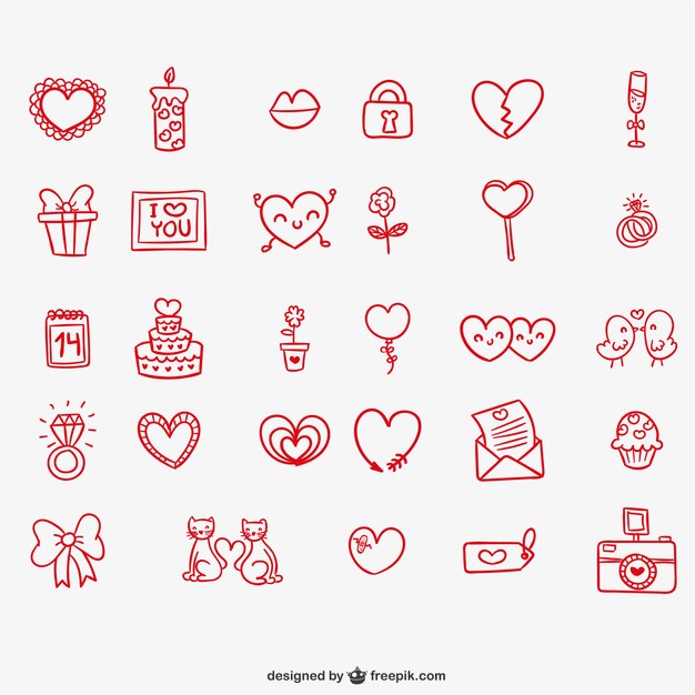 Garabatos del día de San Valentín