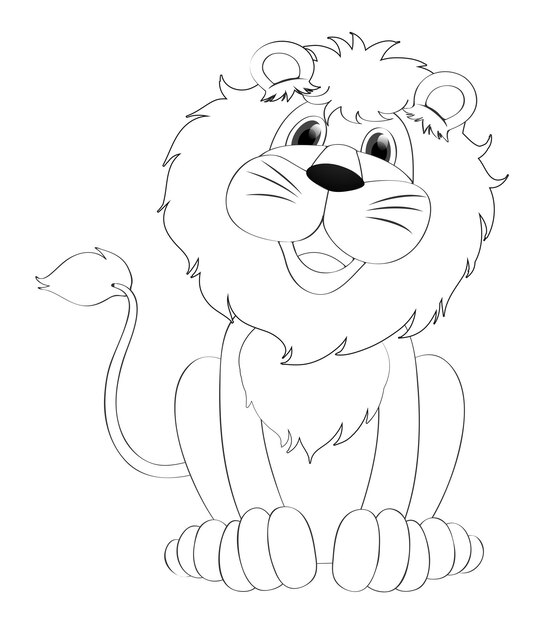 Garabatos de dibujo de animales para león.