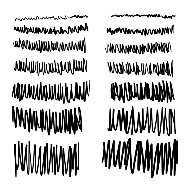 Garabatos de pluma dibujados a mano colección doodle