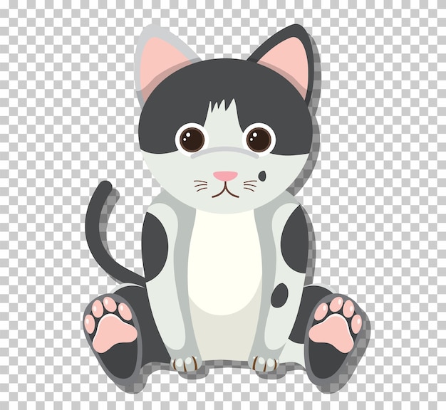 Un gatito lindo en estilo de dibujos animados