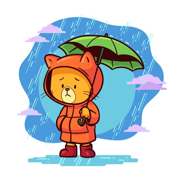 Gatito triste el lunes azul