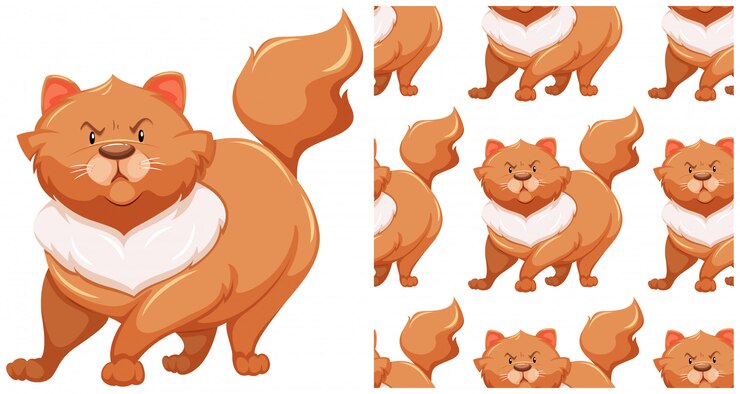 Vector gratuito gato aislado en blanco