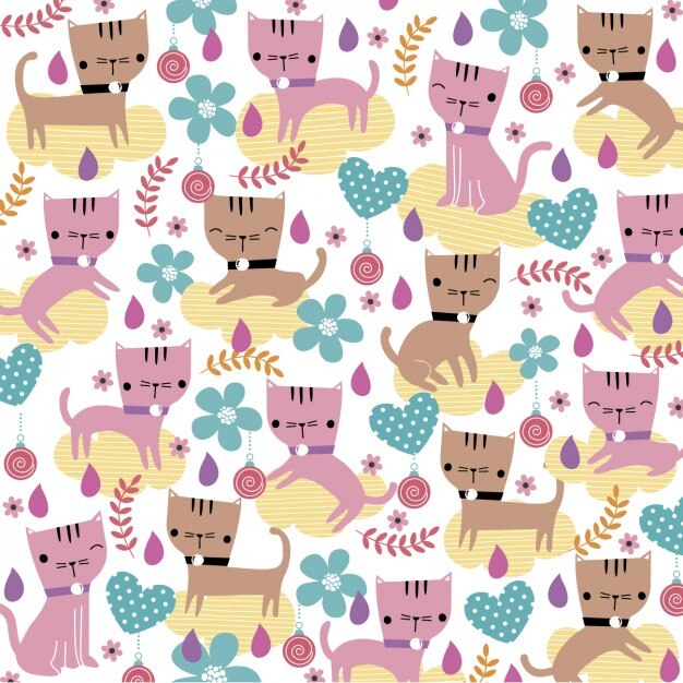 Gatos lindos ilustración