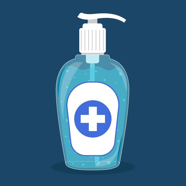 Gel desinfectante para manos gel de lavado diseño plano