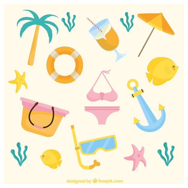Genial colección de artículos veraniegos en colores pastel