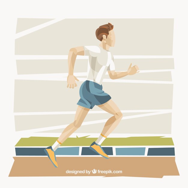 Genial fondo de deportista corriendo
