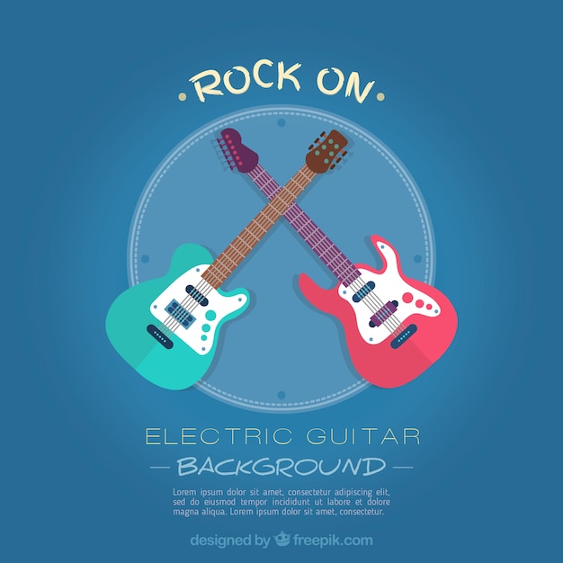 Genial fondo con dos guitarras eléctricas