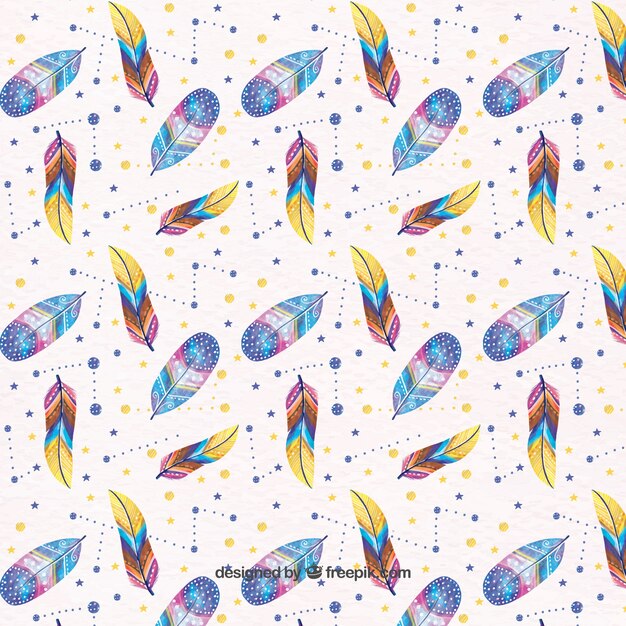 Genial fondo con plumas de colores