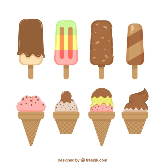 Genial selección de helados apetitosos