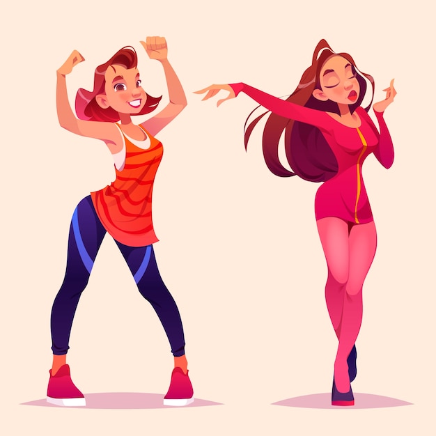 Gente bailando, ilustración