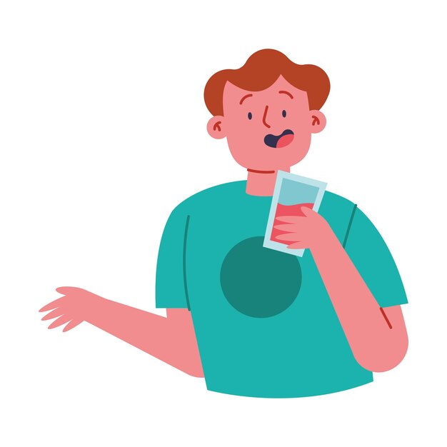 gente bebiendo ilustración