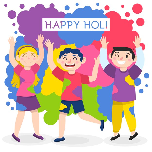 La gente celebra el festival de Holi