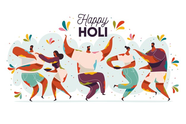 La gente celebra el festival de Holi