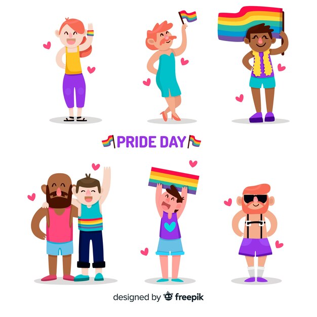 Gente celebrando el día del orgullo