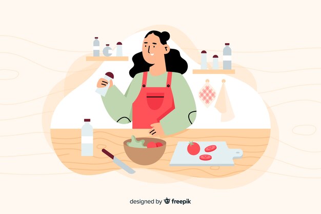 La gente cocinando en la cocina.