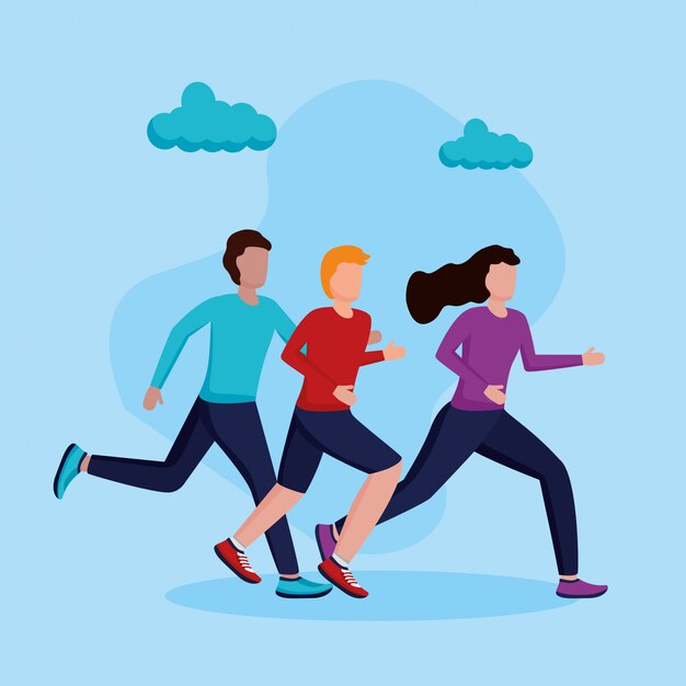 Gente corriendo actividad