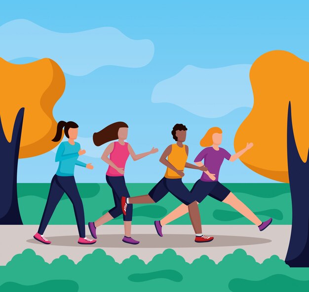 Gente corriendo actividad