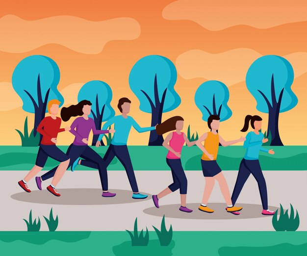 Gente corriendo actividad