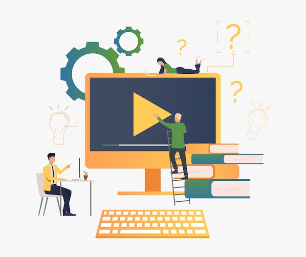 Gente creando video