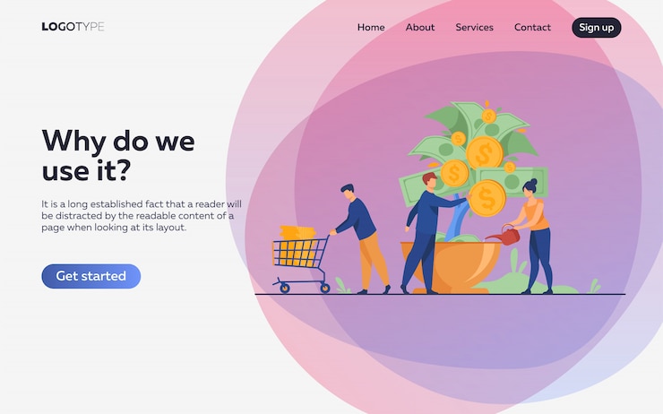 Vector gratuito gente creciendo árbol del dinero