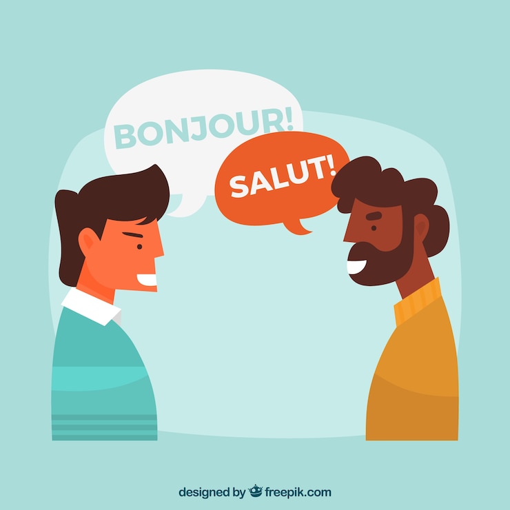 Vector gratuito gente de diseño plano hablando distintos idiomas