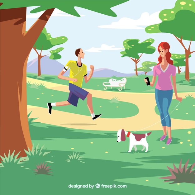 Gente disfrutando de actividades de ocio al aire libre