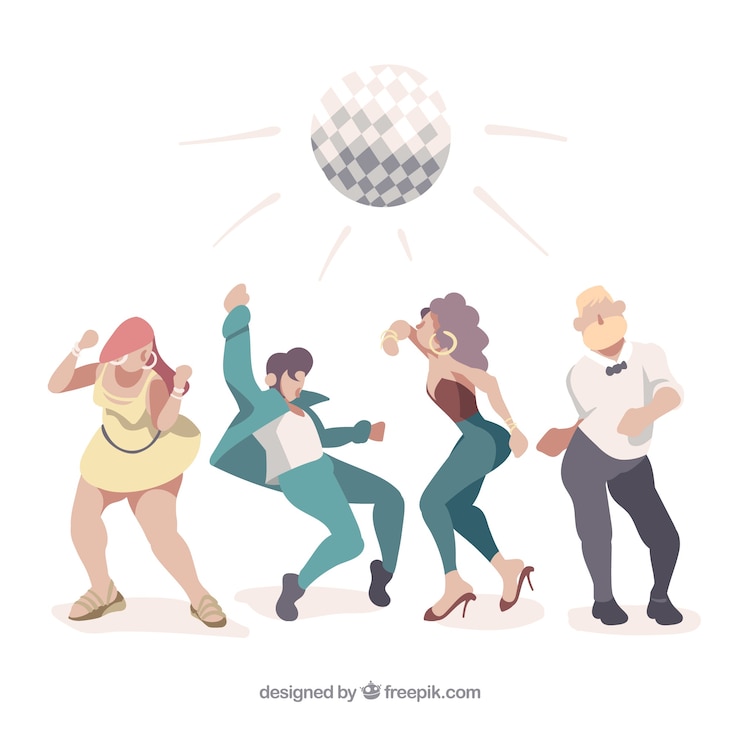 Vector gratuito gente divirtiéndose en una fiesta