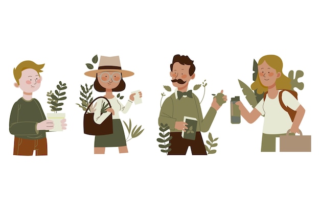 Gente de estilo de vida verde