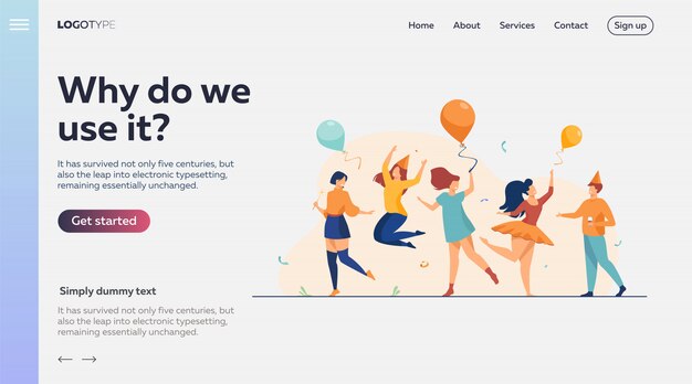 Gente feliz bailando en la ilustración de la fiesta