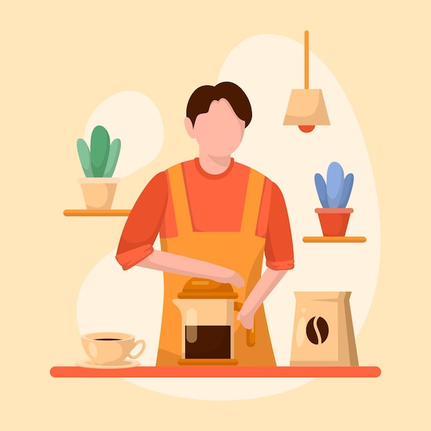 La gente hace diferentes métodos de café