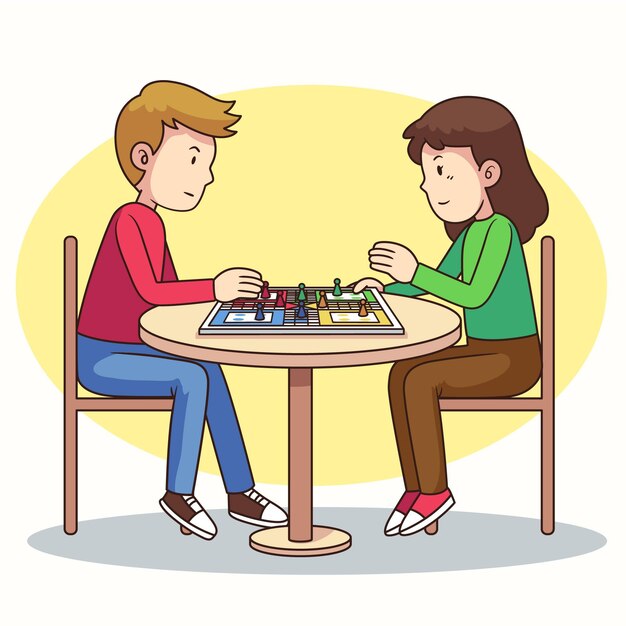 Gente jugando al juego de ludo