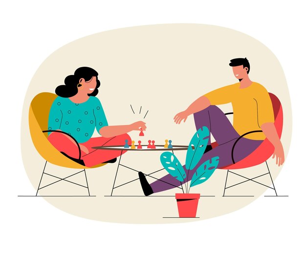 Gente jugando al juego de ludo