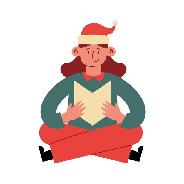 gente de navidad leyendo