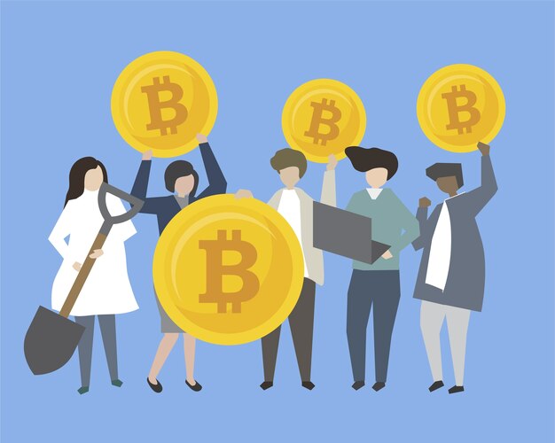 Gente de negocios y banqueros con ilustración de dinero