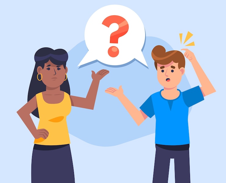 Vector gratuito gente plana haciendo preguntas ilustración