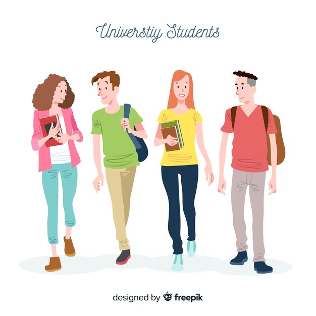 La gente va a la universidad