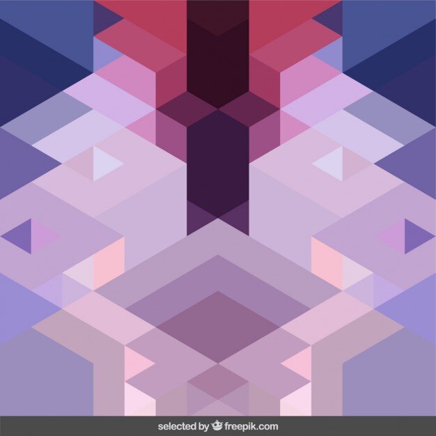 Geometría del caleidoscopio en tonos púrpuras