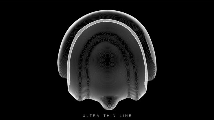 Vector gratuito geometría de fluido de línea ultrafina