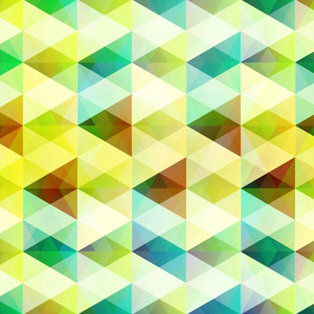 Geométrico abstracto con formas triangulares y de diamante brillantes en la ilustración de estilo de cuadrícula de mosaico