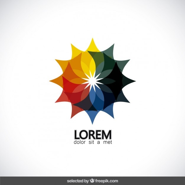 Geométrico logotipo de flor