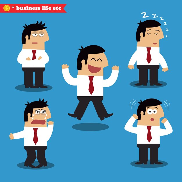 Gerente emociones en poses