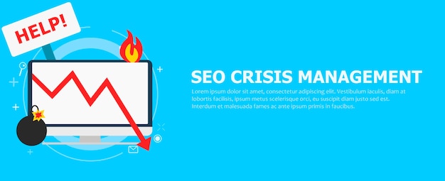 Vector gratuito gestión de crisis seo