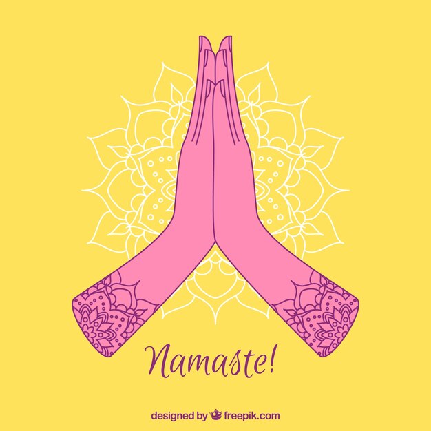 Gesto de namaste con estilo tradicional