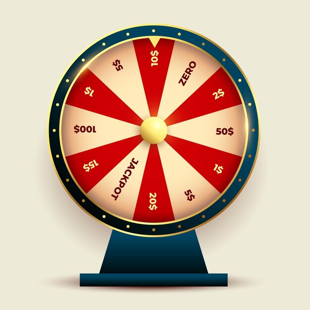 Giro de fondo de la rueda de la fortuna del casino premium para diversión y entretenimiento