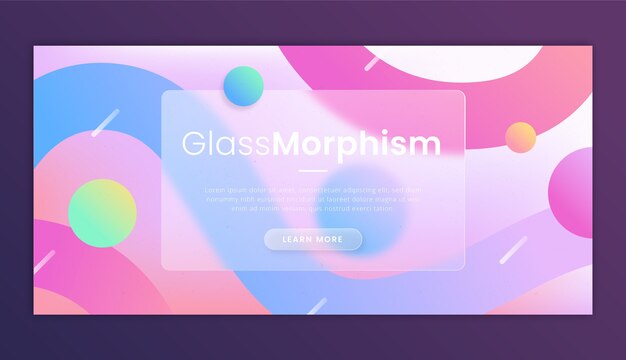 Glassmorfismo en gradiente