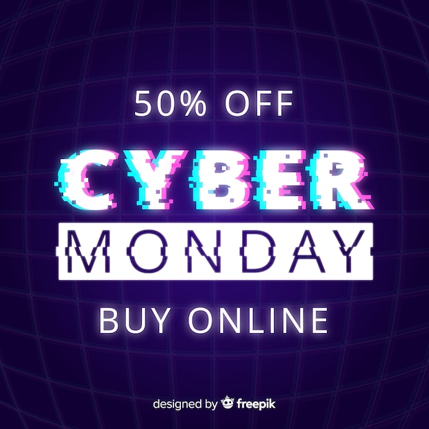 Glitch cyber lunes banner