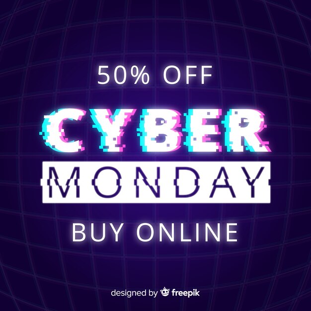 Glitch cyber lunes banner